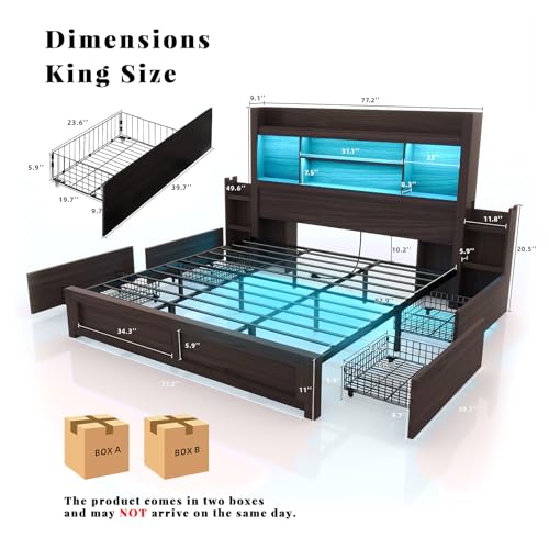 Queen Bed Frame with 49.6