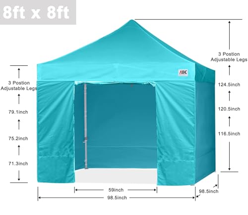 ABCCANOPY Easy Pop Up Canopy Tent with Sidewalls 10x10 Commercial -Series, White