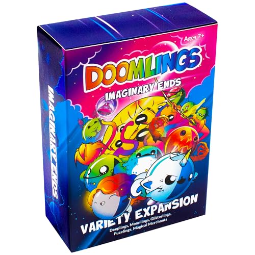 Doomlings Card Game: Imaginary Ends Expansion - Collectible Mystery Holofoils Gold Pack | Strategy Game for Kids, Teens & Adults | 2-6 Players, Ages 7+ (5-in-1 Imaginary Ends)