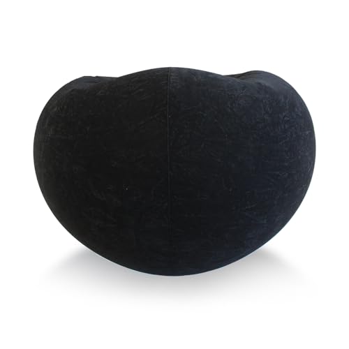 45x45x28 Inflatable Beanless Bean Bag Chair Lounge Sofa - Black