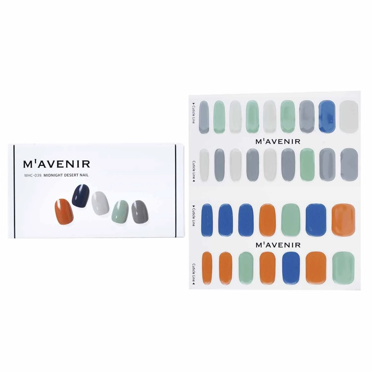 Mavenir Nail Sticker (Blue) - # Classic Navy Nail  32pcs