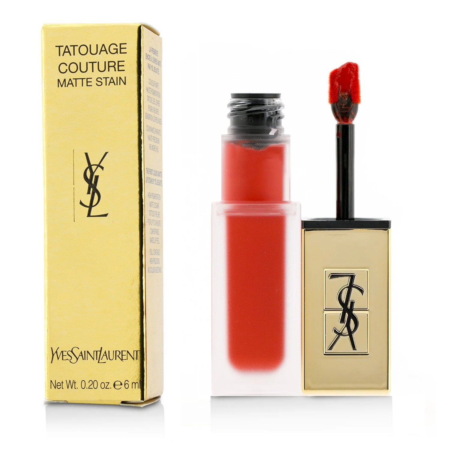 Yves Saint Laurent Tatouage Couture Matte Stain - # 8 Black Red Code (Box Slightly Damaged)  6ml/0.2oz