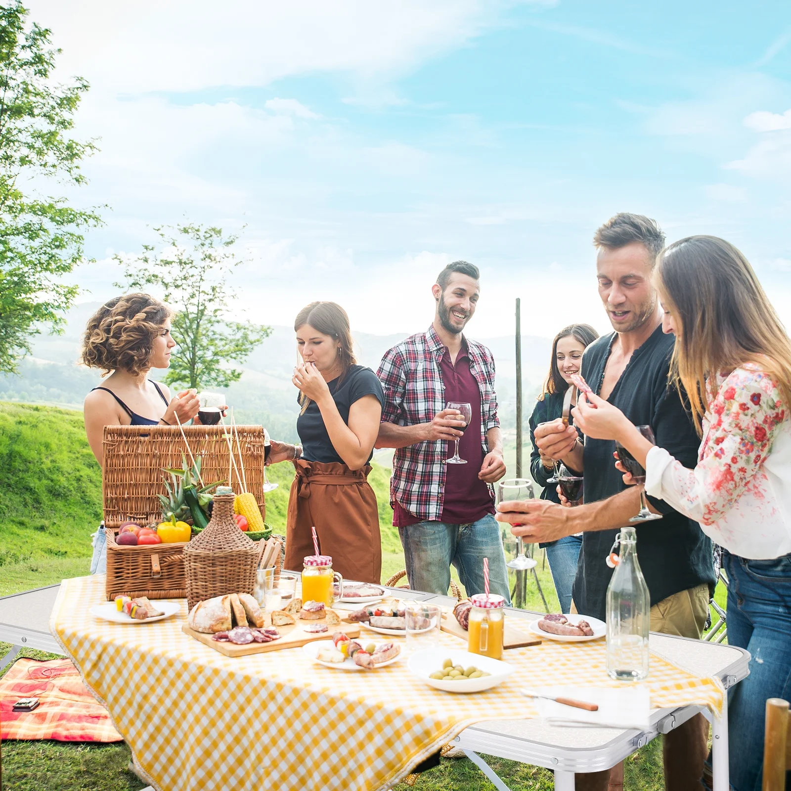 Zimtown Folding Table Portable Aluminium Alloy Indoor Picnic Party Dining Camp Tables