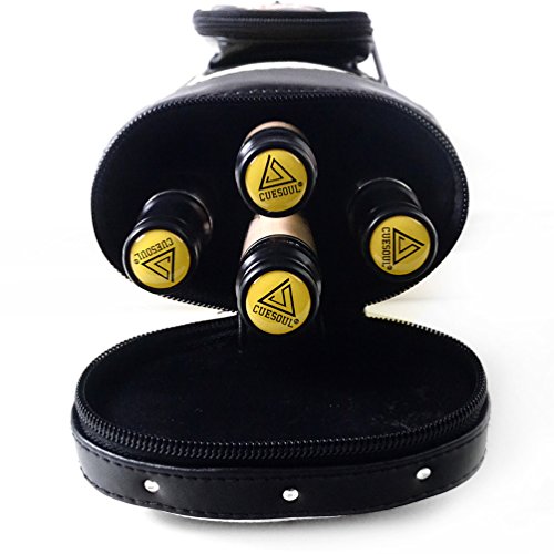 CUESOUL House Bar Pool Cue Sticks,Two Cue Sticks + 2x2 Pool Cue Case Hard