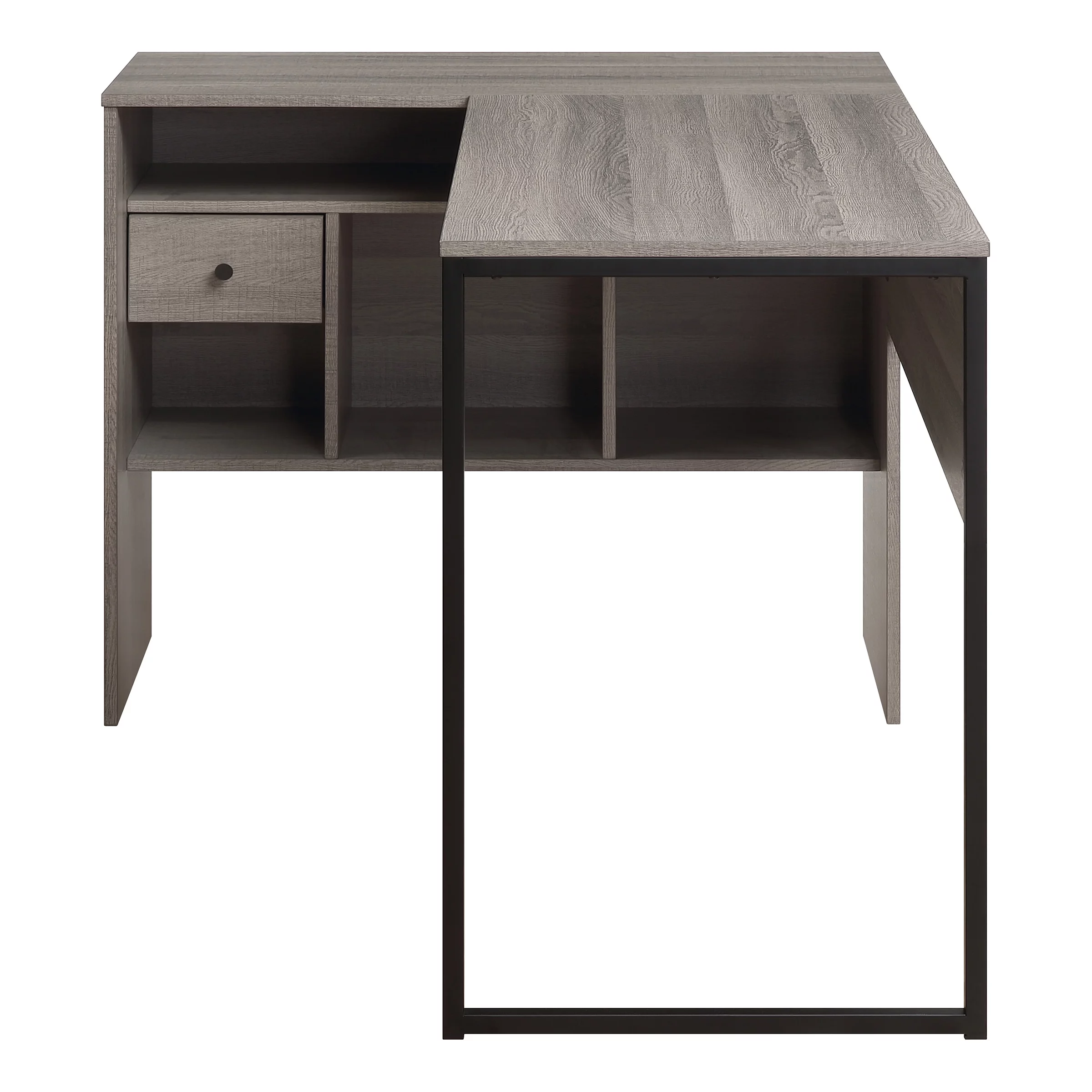 OSP Home Furnishings Hagney Lane L-Shape Desk in Farm Oak Finish