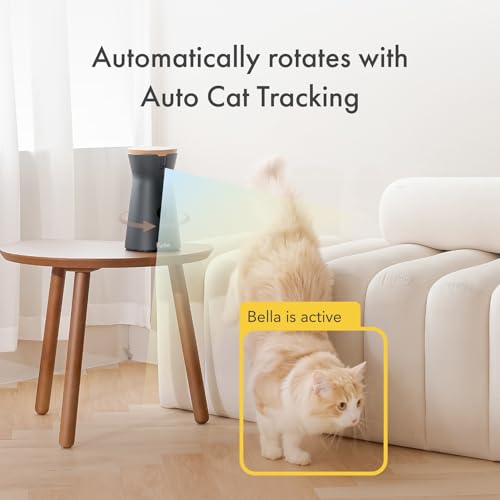Furbo 360° Cat Camera - Unlock Camera & Smart Features w/Paid Plan: Home Security & Pet Safety Alerts, Rotating Treat Dispenser w/Speaker, Smart Cam w/Phone App (Subscription Required, 3mo Minimum)
