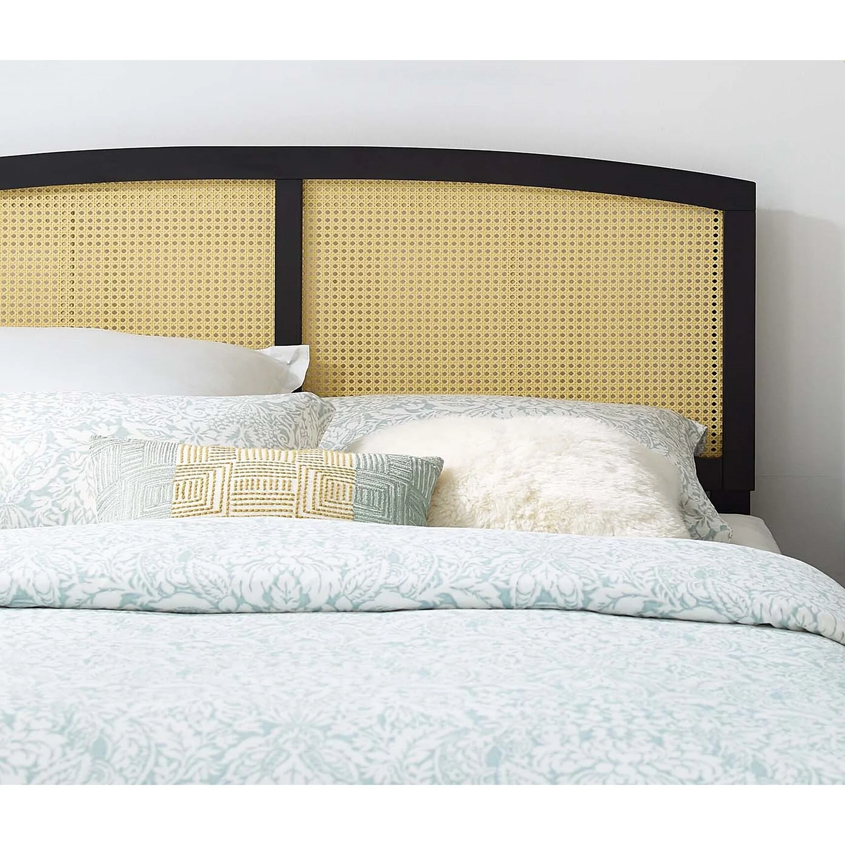 BSD National Supplies Hartford Arched King Size Black Wooden Headboard