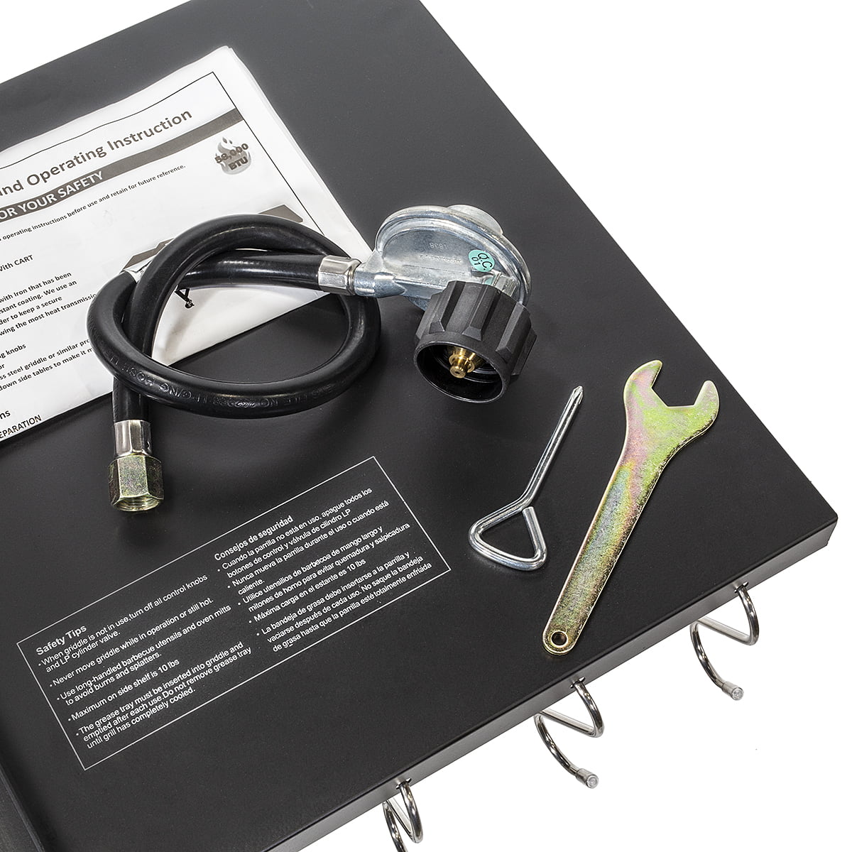 Barton Fryer w/Flat Top 58,000 BTU Double Burner Propane Stove