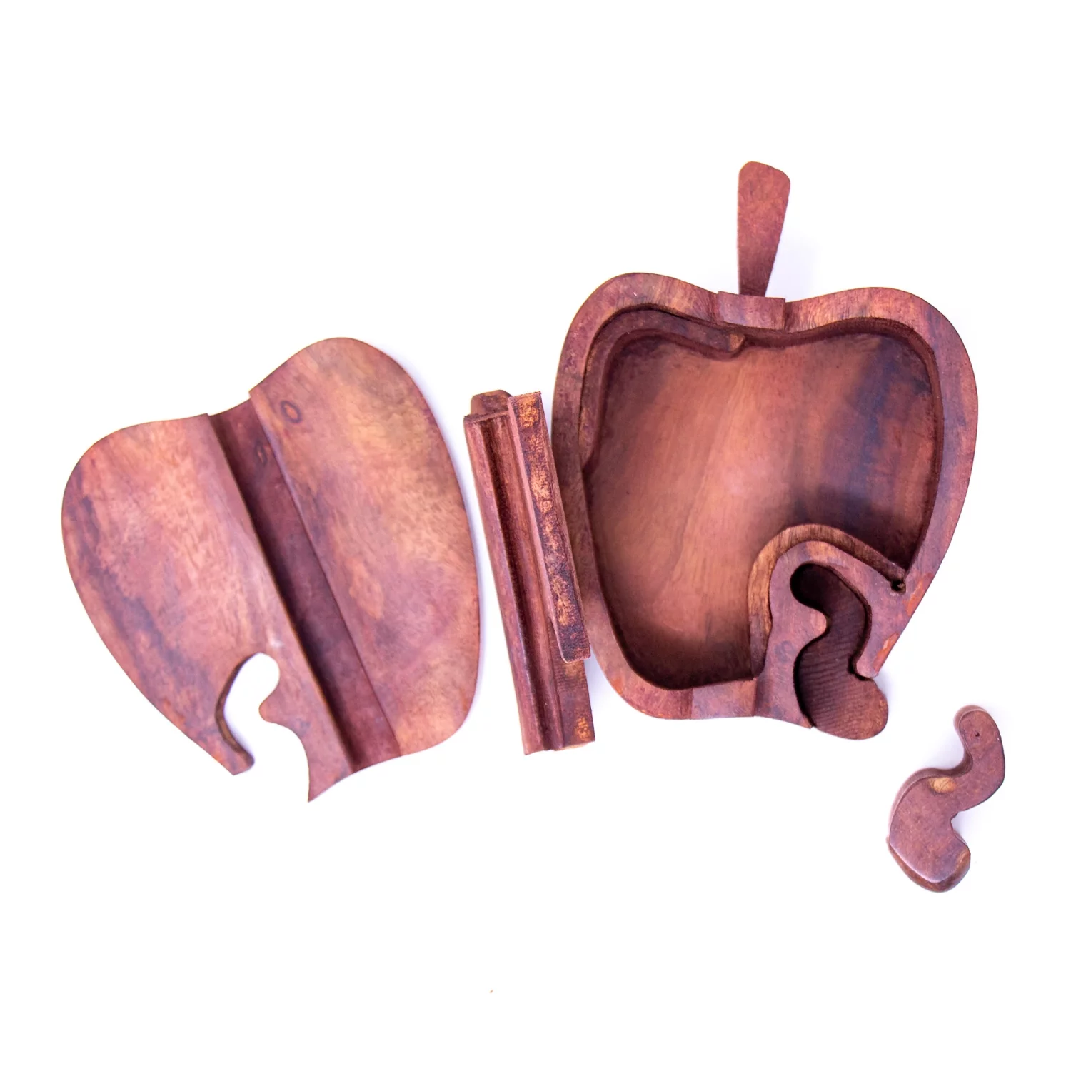 Global Crafts Handmade Apple Sheesham Wood Puzzle Box