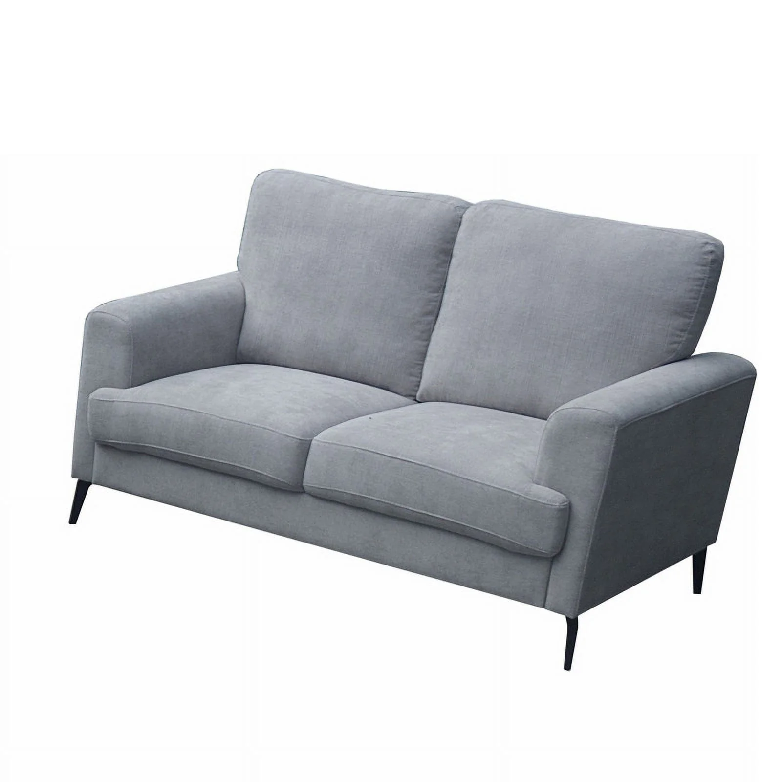 Pemberly Row Gray Chenille Sofa Loveseat Chair Living Room Set