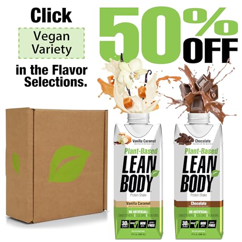 Labrada Lean Body Ready-to-Drink Strawberry Protein Shake, 40g Protein, Whey Blend, 0 Sugar, Gluten Free, 22 Vitamins & Minerals, 17 Ounce (Recyclable Carton & Lid - Pack of 12) LABRADA