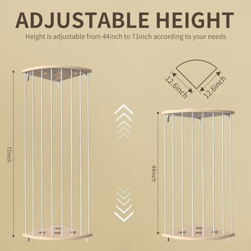 Stuffed Animal Storage Wood Corner Plush Toys Holder with Star Pattern, Length Adjustable Hanging Stuffed Animal Toy Organizer Shelf for Nursery Play Room Bedroom Kid Room