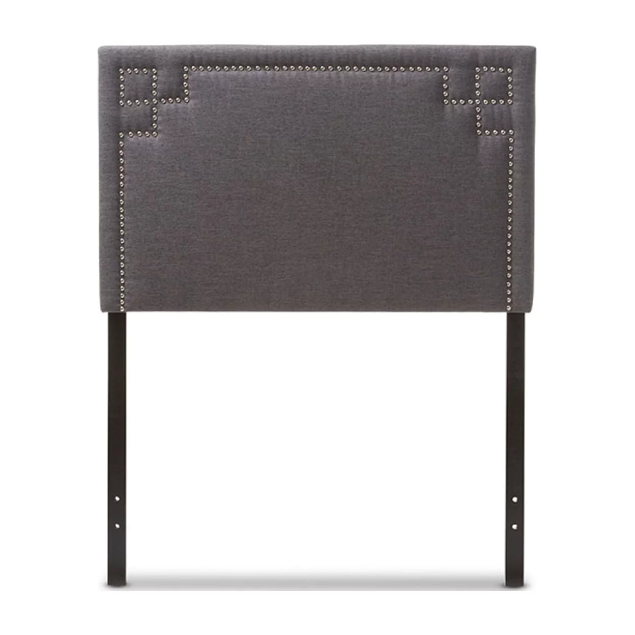 Baxton Studio Geneva Modern and Contemporary Dark Grey Fabric Upholstered Twin Size Headboard,Wholesale Interiors