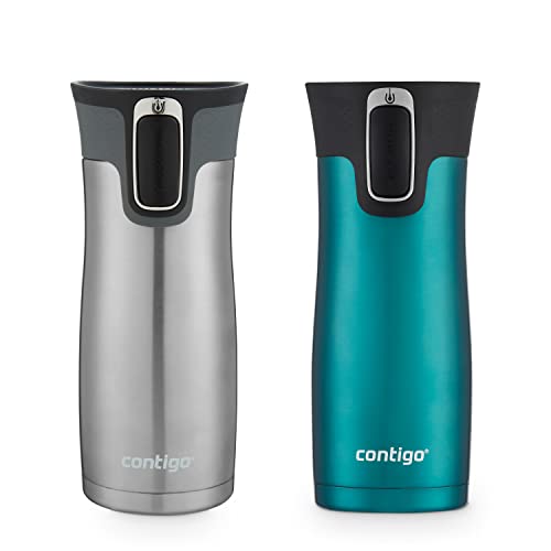 Contigo AUTOSEAL West Loop Vacuum-Insulated Stainless Steel Travel Mug with Easy-Clean Lid 20 oz Sake
