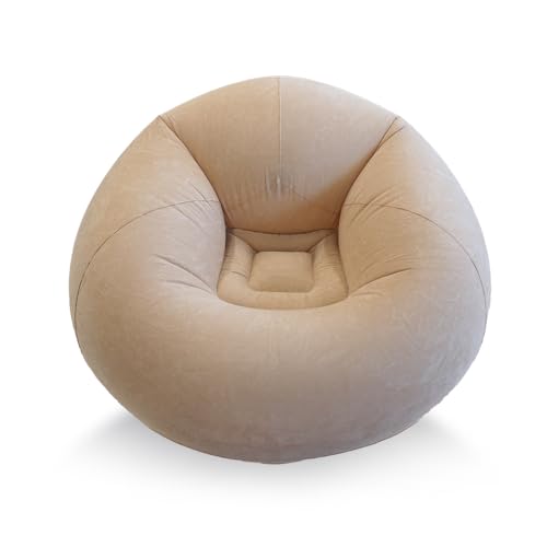 45x45x28 Inflatable Beanless Bean Bag Chair Lounge Sofa - Black