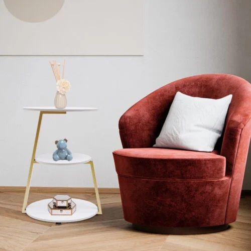 3-Tier End Table Living Room Sofa Side Snack Table Coffee Tray Under Sofa Table