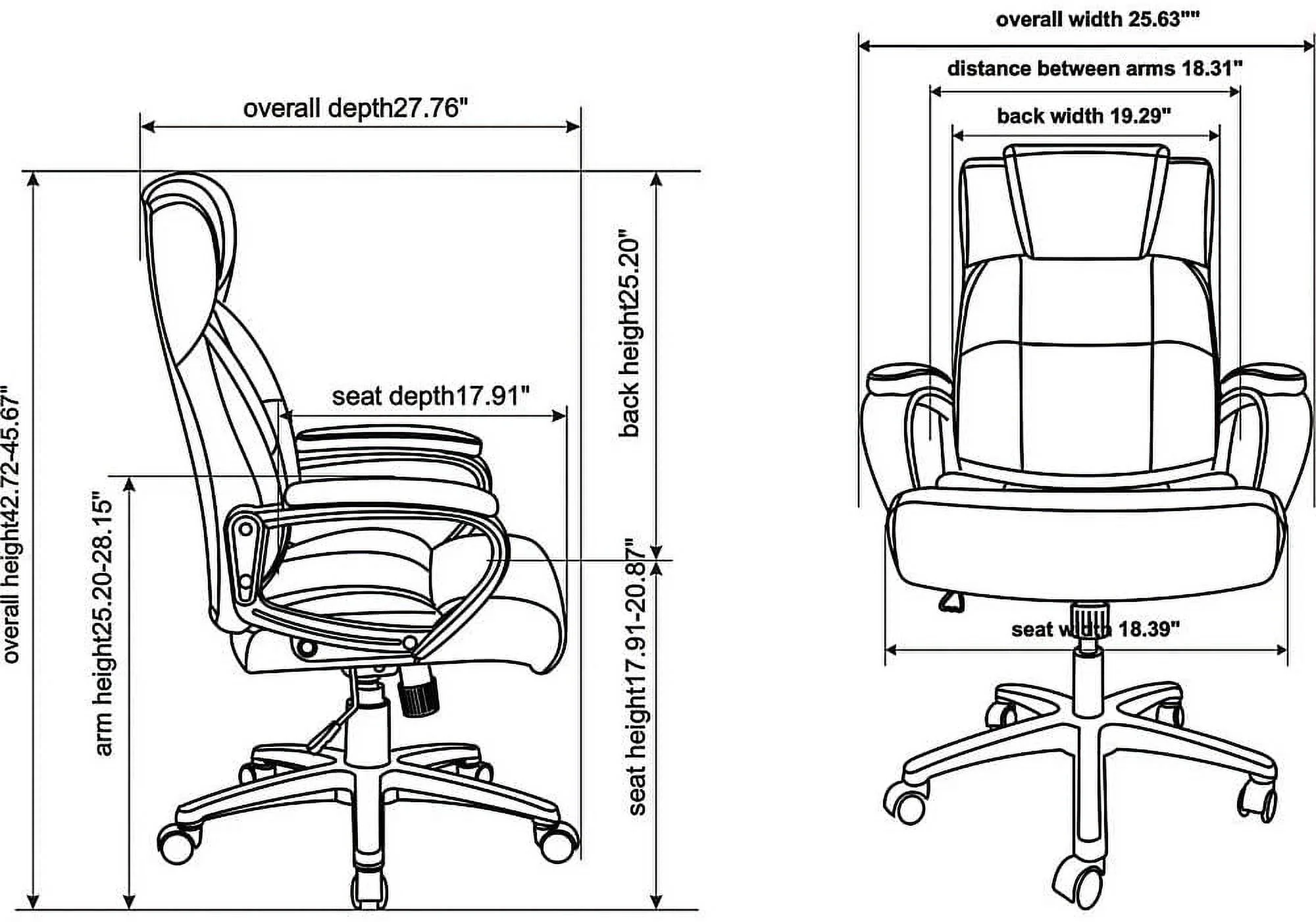 LLR41844  High-Back Leather Executive Chair