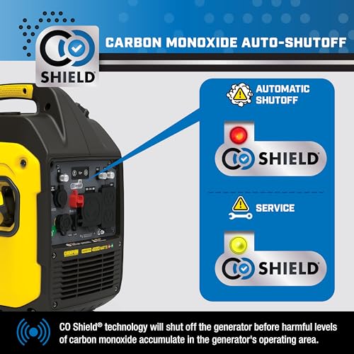 Champion Power Equipment 4000-Watt Dual Fuel RV Ready Portable Inverter Generator with Quiet Technology and CO Shield