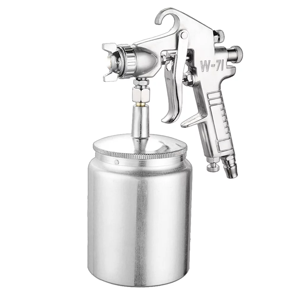 Qumonin Suction Feed Air Spray Paint 1.5mm Stainless Nozzle Airbrush Painting Tool for Car Furniture Painting Hand Held Paint Sprayer