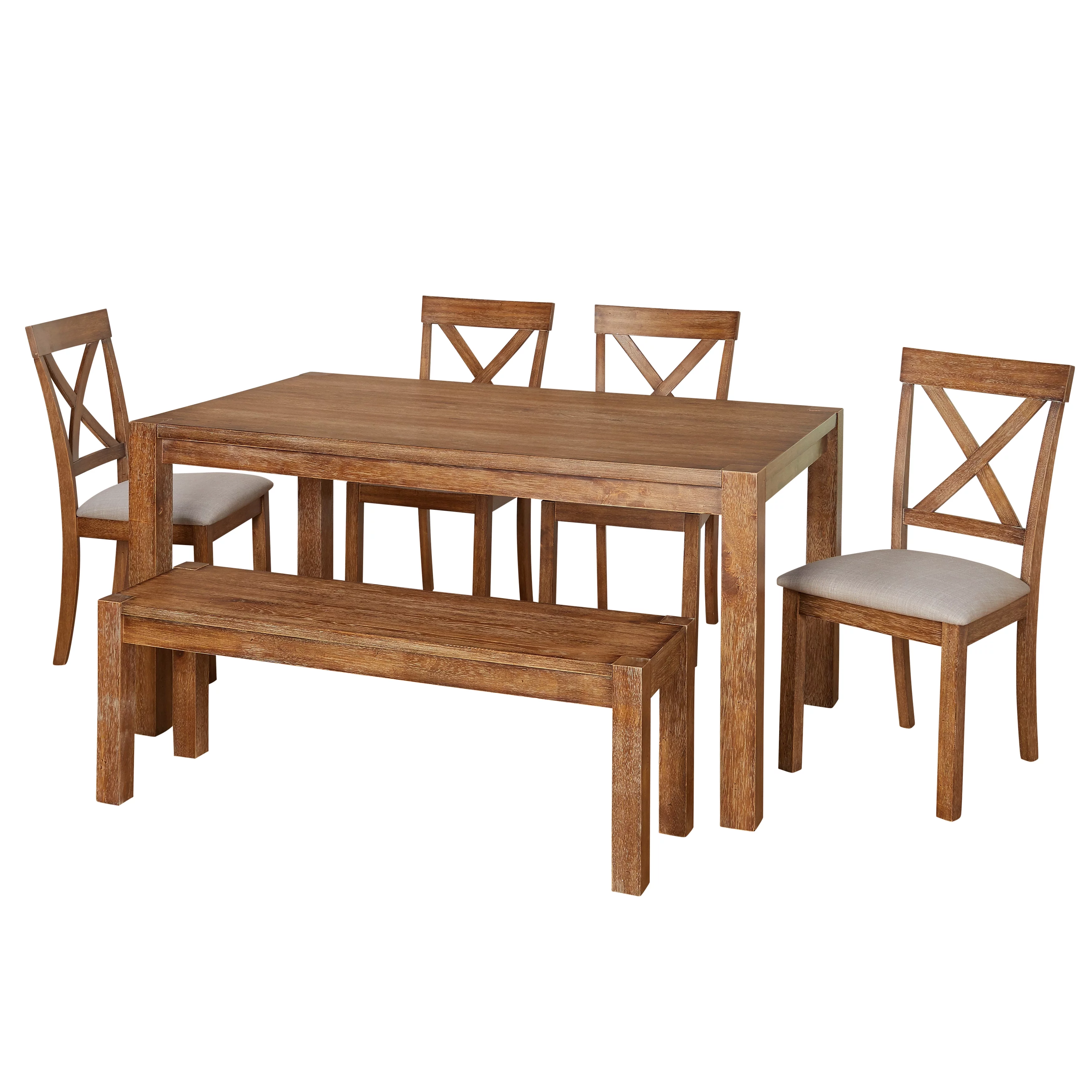 Verdon 6-Piece Dining Set with Bench