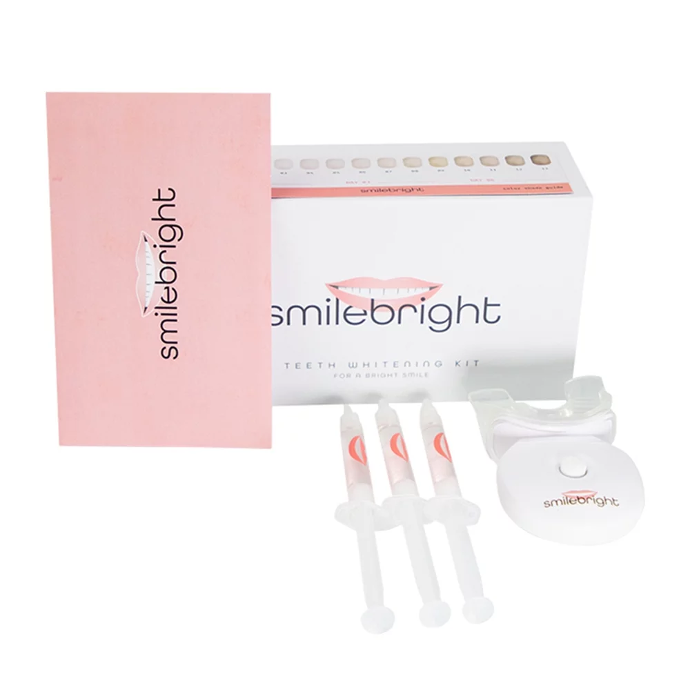 SmileBright 35% Carbamide Peroxide Teeth Whitening Kit w/ Light Tray, Strong Teeth Whitening Gel Coffee Tea Smoking Stain Removal