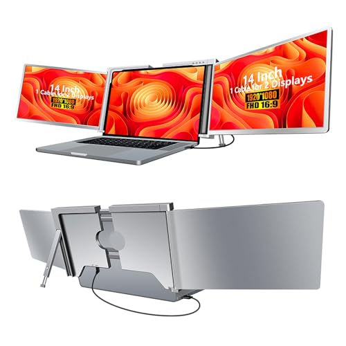 MNN Portable Monitor 15.6inch FHD 1080P USB C HDMI Gaming Ultra-Slim IPS Display w/Smart Cover & Speakers,HDR Plug&Play, External Monitor for Laptop PC Phone Mac (15.6'' 1080P)