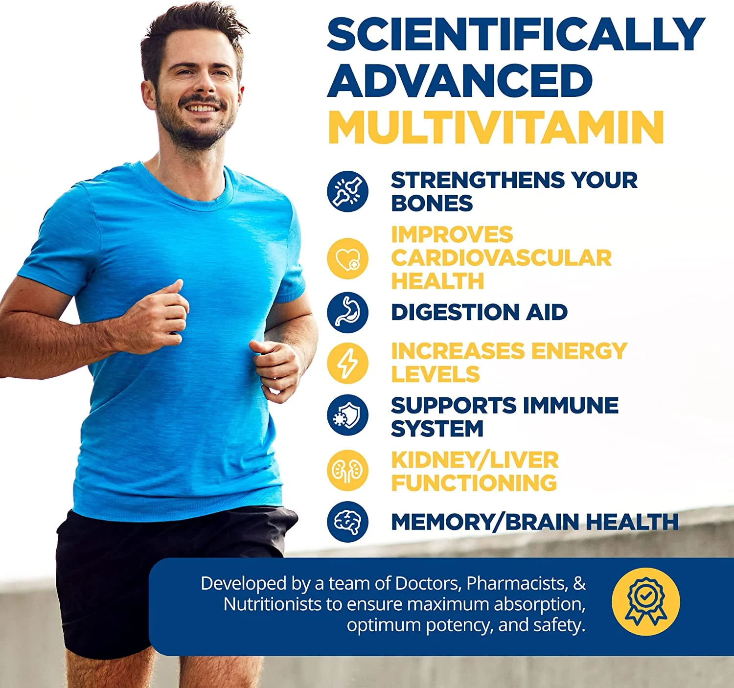 LifeSource Vitamins Whole Food Multivitamin & Minerals with 71 All Natural Ingredients, Probiotics, Digestive Enzymes, Chelated Minerals and Non-GMO, 90 Tablets