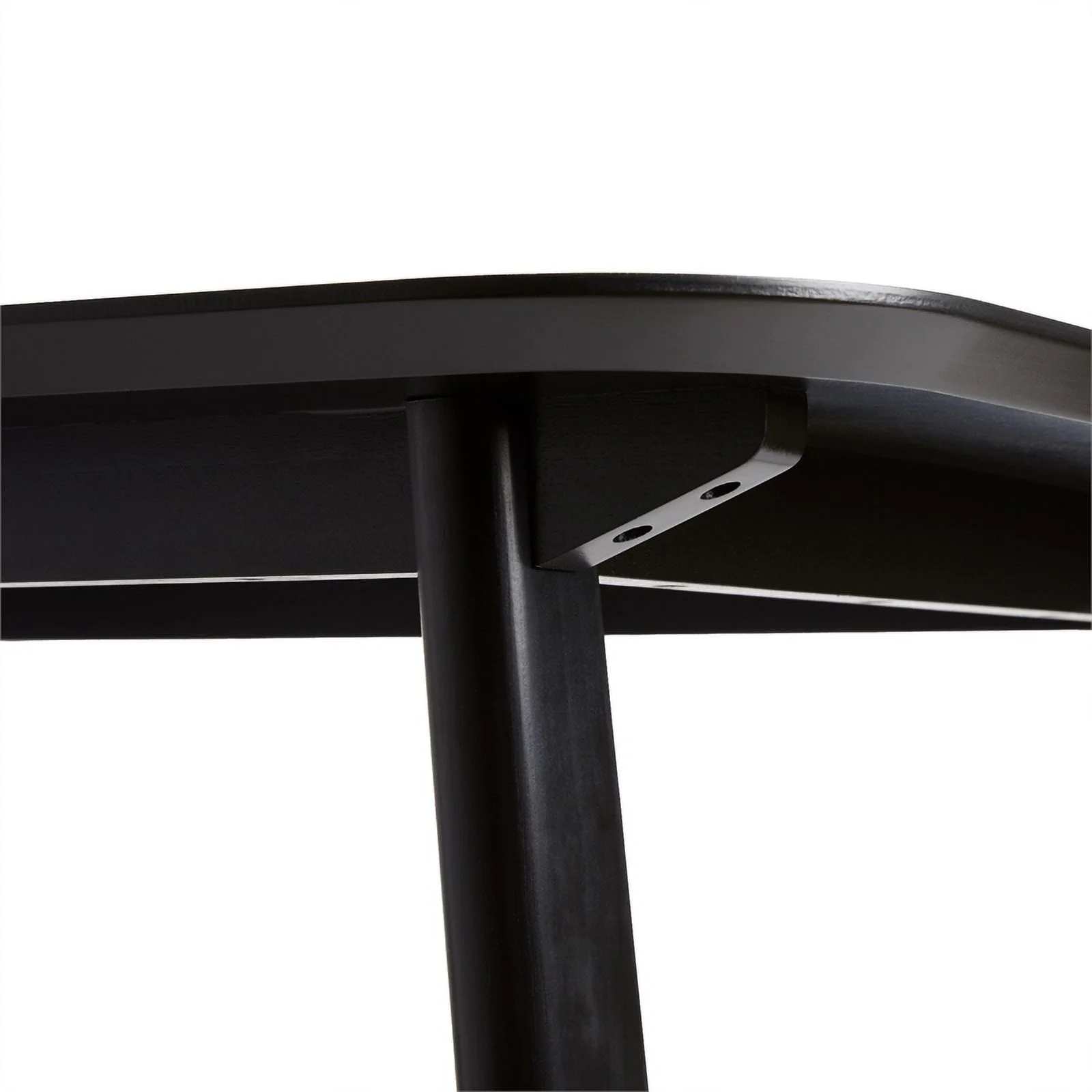 Pemberly Row Modern Solid Wood Trestle Base Dining Table - Black Ash