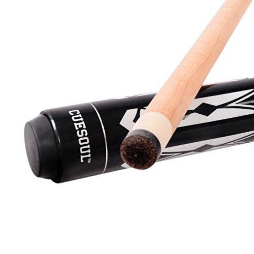CUESOUL House Bar Pool Cue Sticks,Two Cue Sticks + 2x2 Pool Cue Case Hard