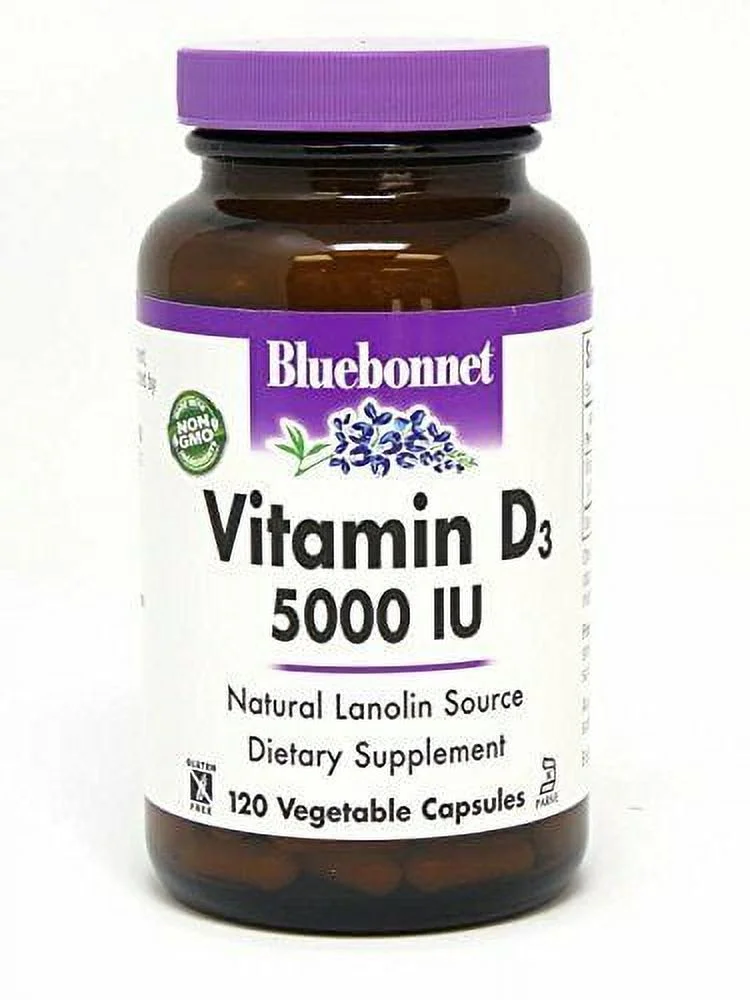 Vitamin D3 5000 IU Vegetable Capsules, 120 Count