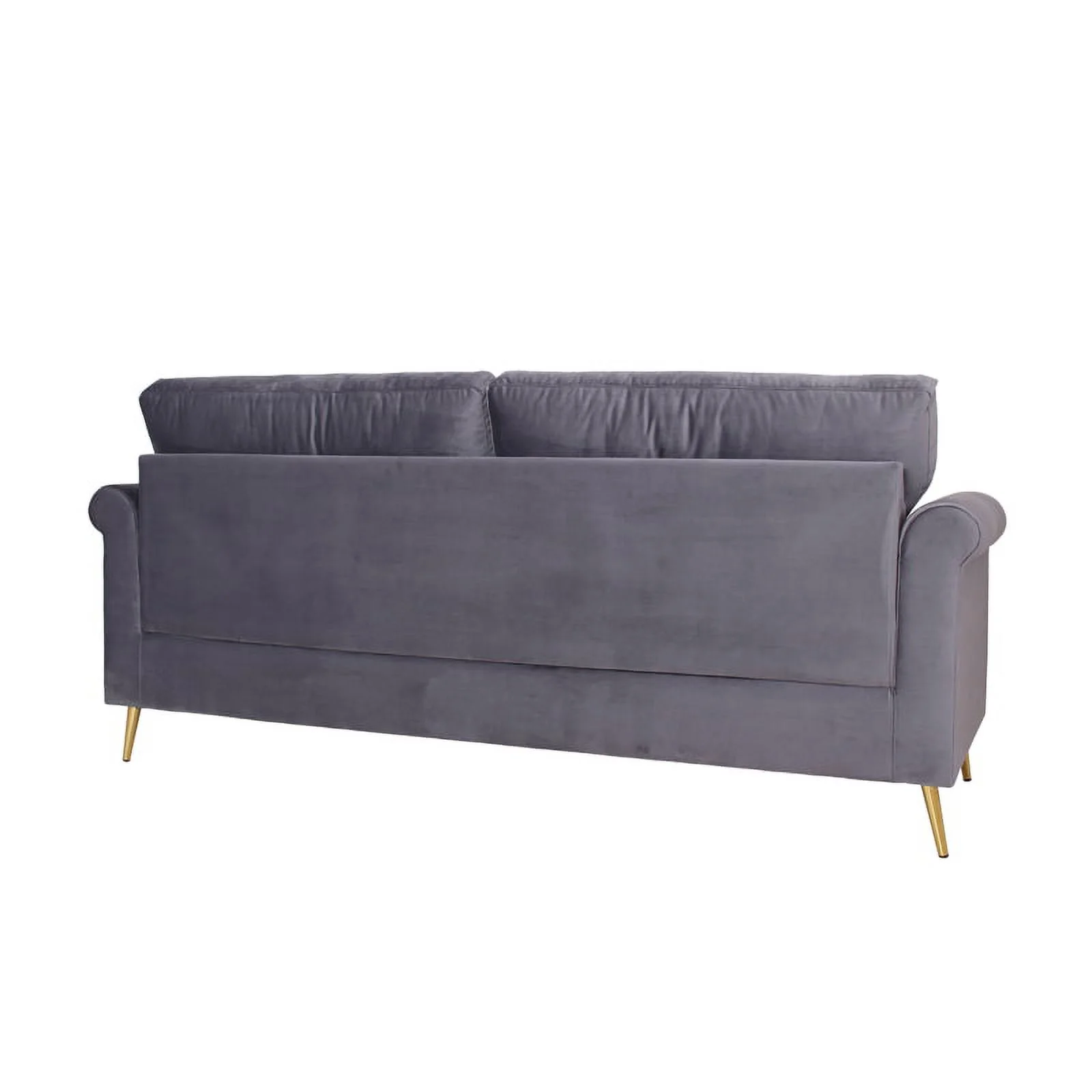 Home Square 2 Piece Velvet Living Room Sofa Set in Gray