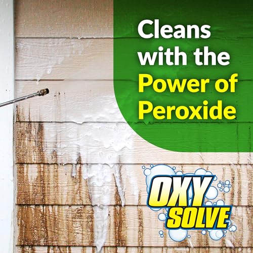 Oxy Solve House and Siding Pressure Washer Cleaner - Removes Stains from Mold & Mildew on Vinyl, Aluminum, Wood, Brick, Stucco - Concentrate 1 Gal.