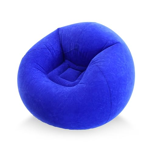 45x45x28 Inflatable Beanless Bean Bag Chair Lounge Sofa - Black