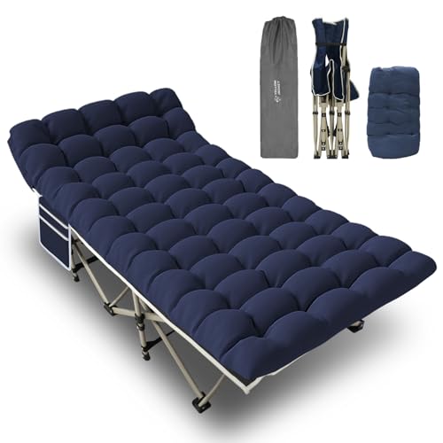 YELLOW JACKET Camping Cot with Mattress for Adults, Upgraded 32