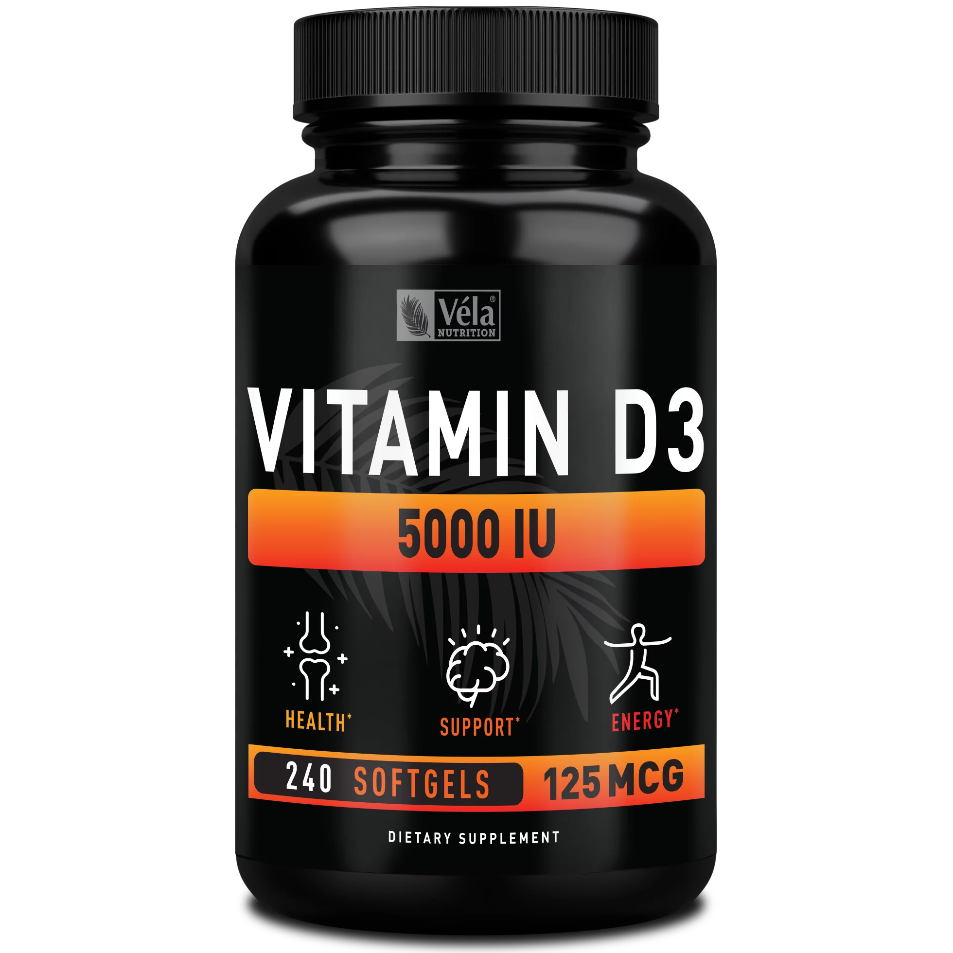 Vitamin D3 Softgels 5000IU (125 mcg) Rapid Release