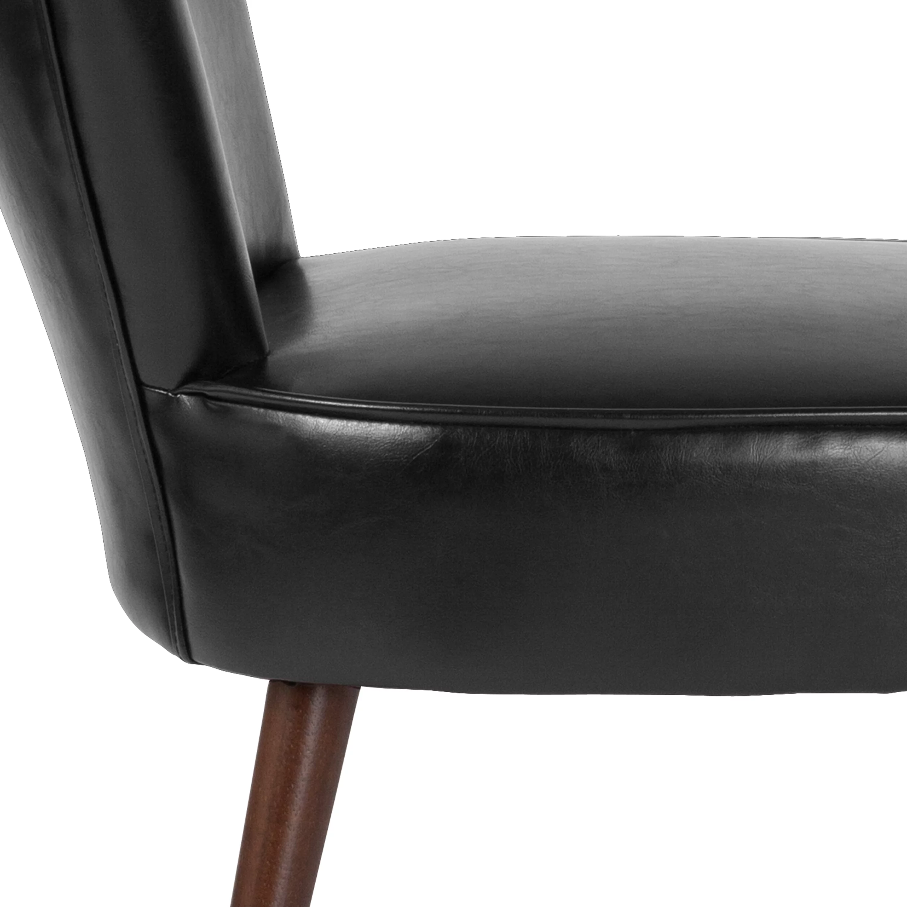 Flash Furniture 2 Pk. HERCULES Holloway Series Black LeatherSoft Retro Chair