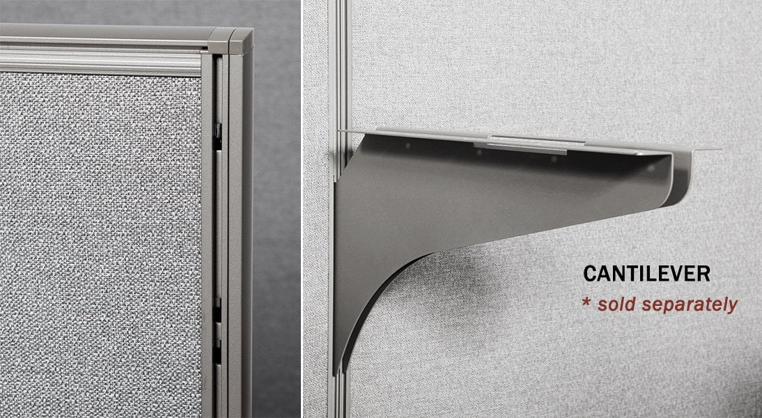 GOF Office Cubicle, 4 Stations 30D x 192W x 48H Office Partition Wall Room divider Office Divider