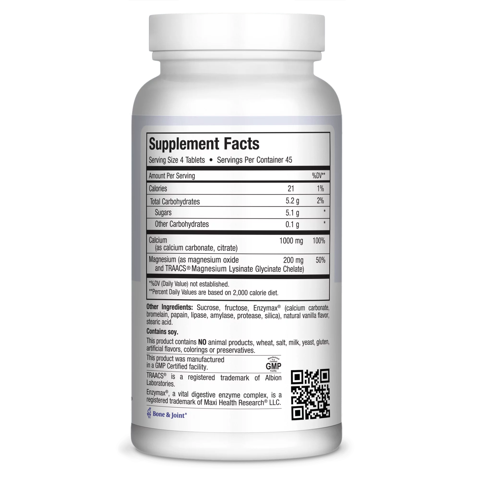 Maxi Health Chewable Calcium Complex Tablets, 180 Ct