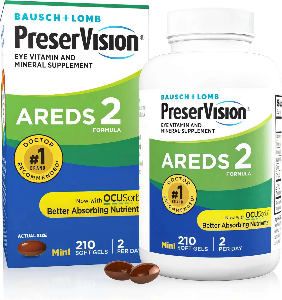 PreserVision AREDS 2 Formula: Advanced Eye Vitamin & Mineral Supplement - 210 Softgels