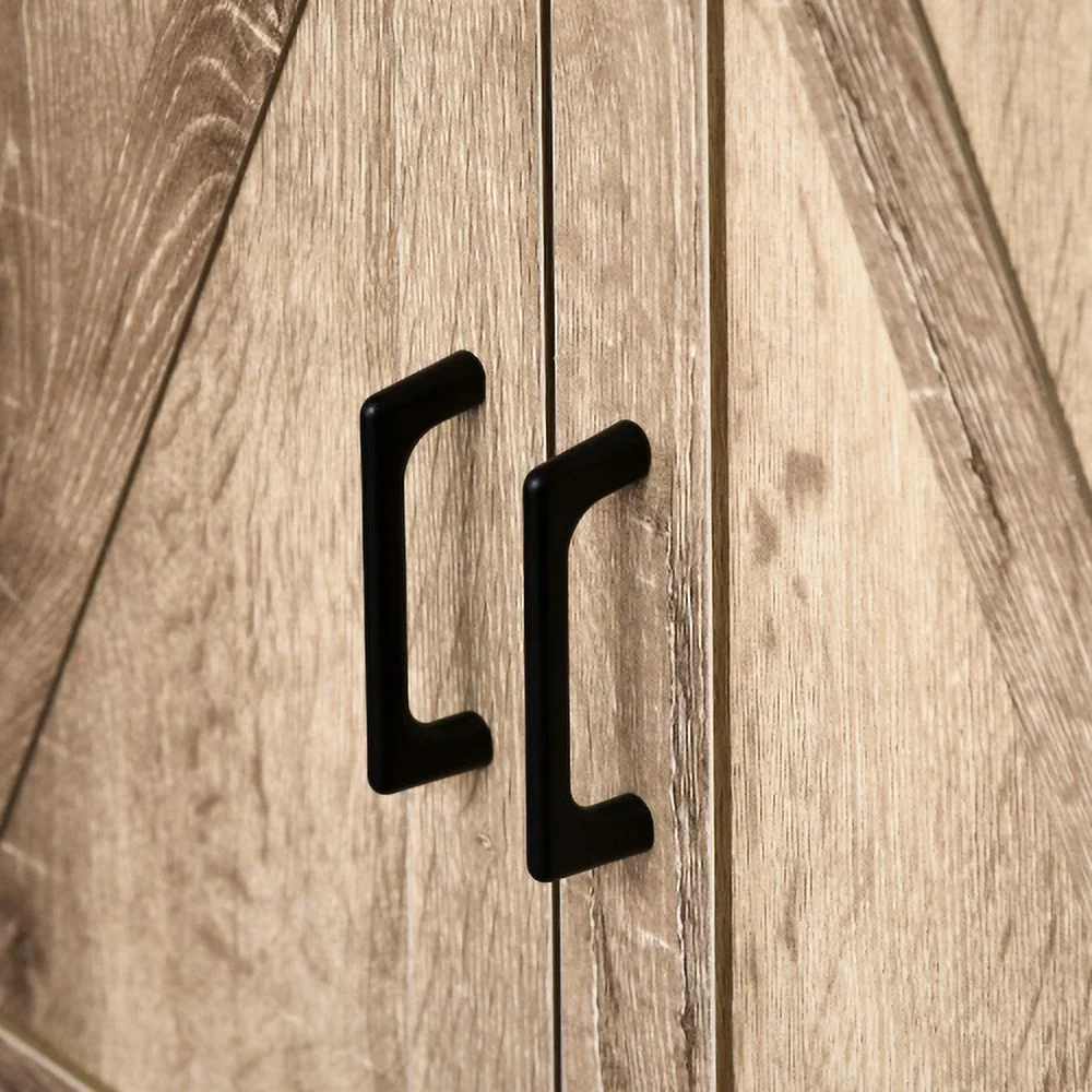 Farmhouse Sideboard Buffet Cabinet, Wooden Accent Cabinet, Kitchen Cabinet with Drawer and Adjustable Shelf, Oak