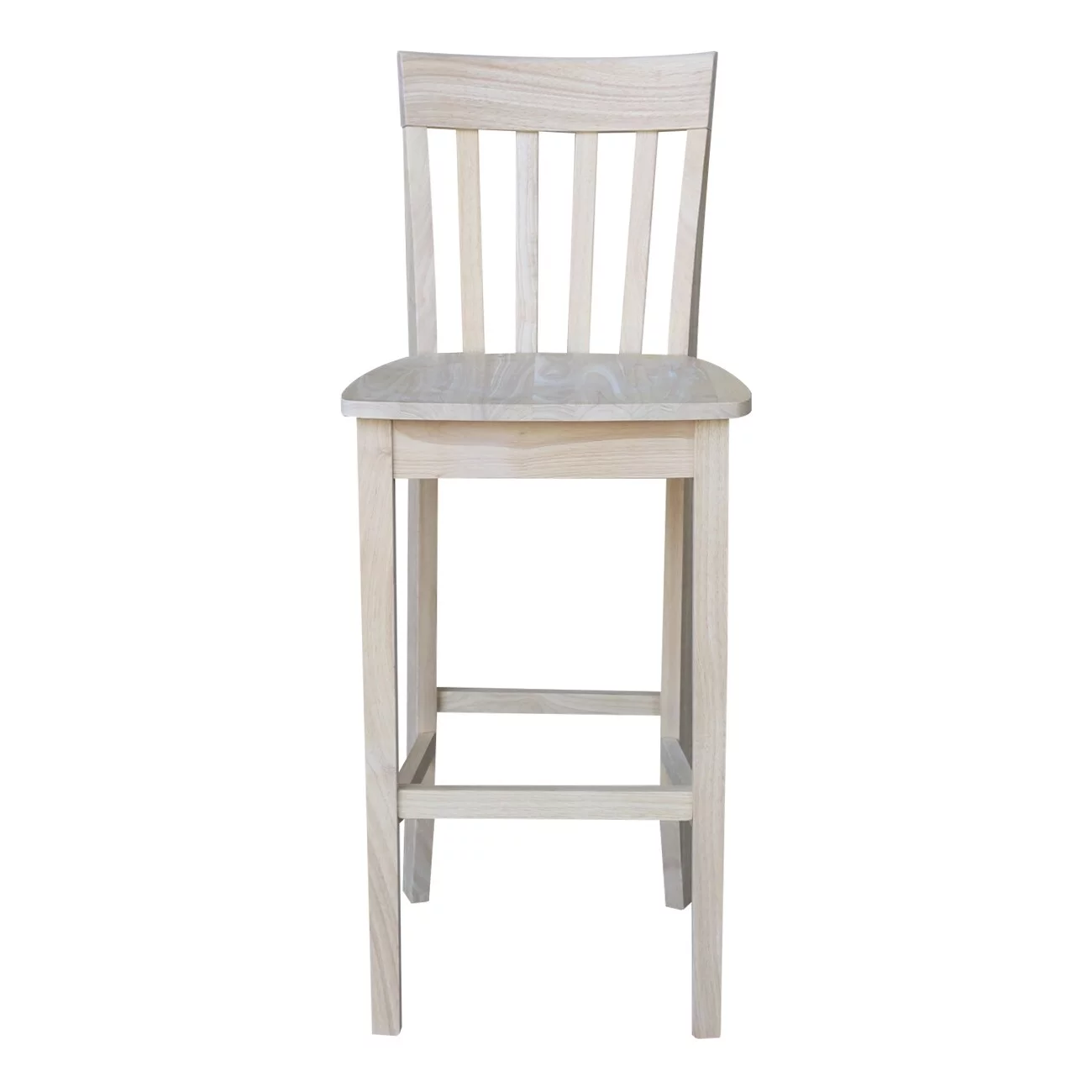 Unfinished Solid Parawood Slatback Stool up to 44