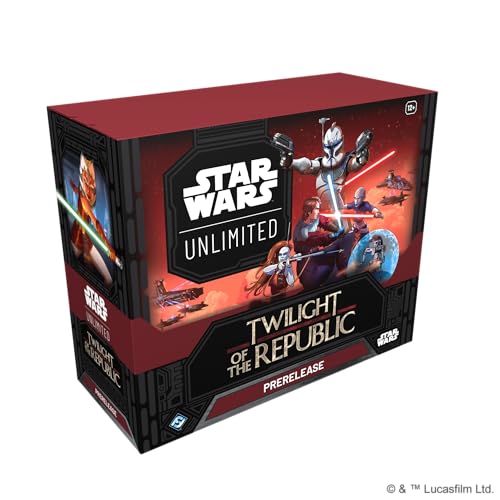 Fantasy Flight Games Star Wars: Unlimited TCG Twilight of The Republic PRERELEASE Box - Launch Your Clone Wars Adventure! Includes 6 Booster Packs, Ages 12+, 2+ Players, 20 Minute Playtime, Made