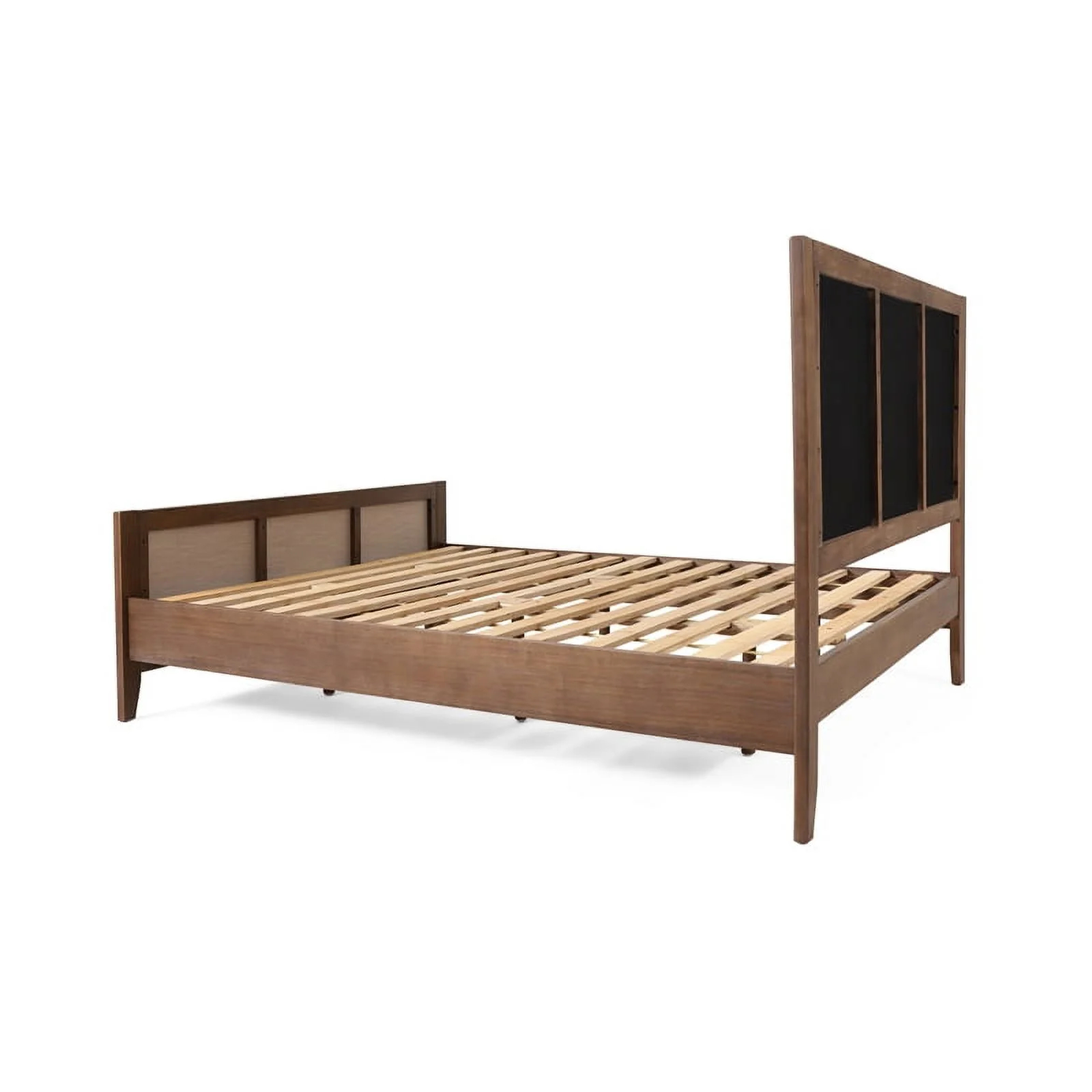 Pemberly Row Modern Coastal Wood Full Bed - Light Brown Glaze