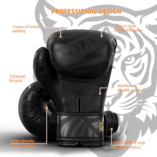 Dripex Boxing Gloves for Men Women Youth, Boxing Training Gloves | for Heavy Bag Workout, Muay Thai, Kickboxing, Sparring Punching（8 10 12 14 16oz）