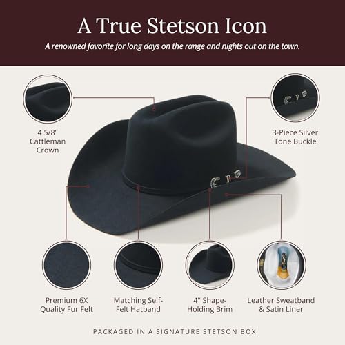 Stetson 7540 Skyline 6X Fur Cowboy Hat