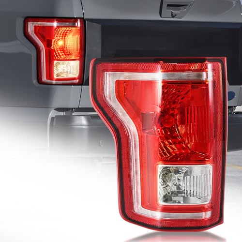 Tail Lights Assembly Compatible with 2018 2019 2020 Ford F-150 Right Passenger Side Rear Light Brake Lamp Taillight with Bulb and Harness Replace JL3Z13404H