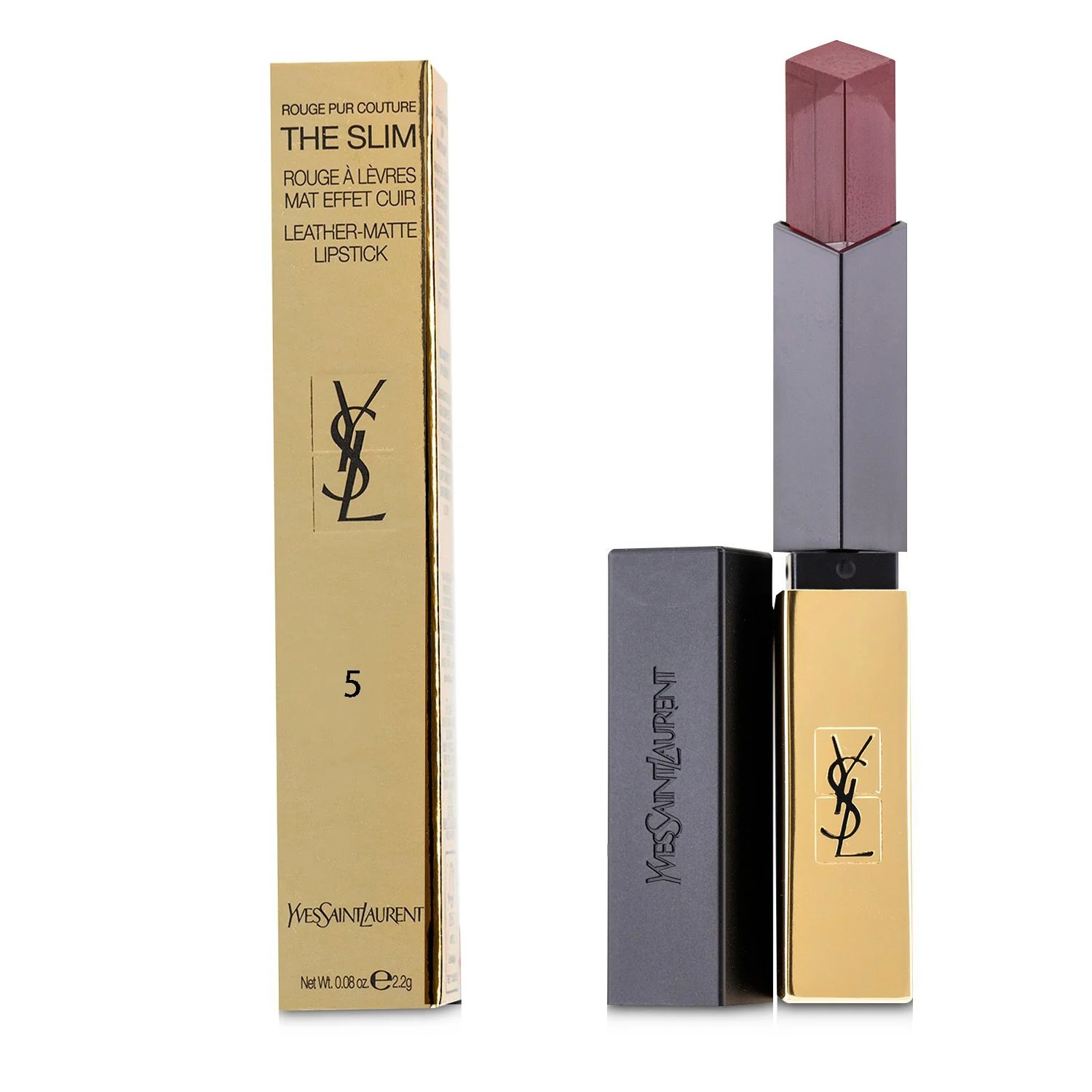 Yves Saint Laurent Rouge Pur Couture The Slim Leather Matte Lipstick - # 8 Contrary Fuchsia  2.2g/0.08oz