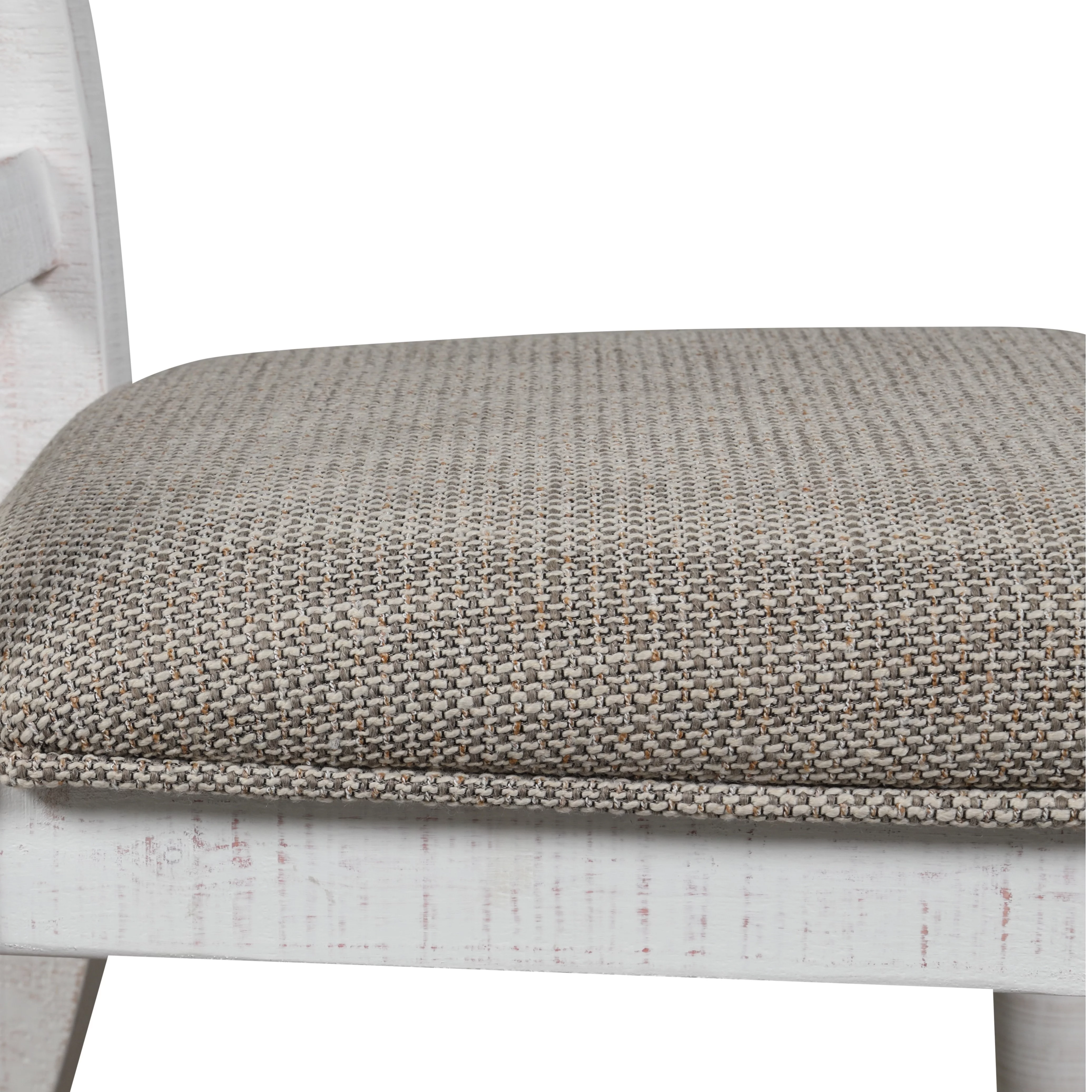 Roundhill Furniture Ebret Farmhouse 5-Piece Two-tone Distressed Dining Set, Brown and White