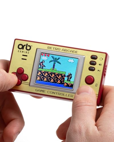 Mini Retro Games Console, 240 in-Built Games, 8-Bit Retro Gaming Handheld Console, 2.5” Full Colour LCD Screen Pocket Console, Immersive Sound Games Console - ThumbsUp!
