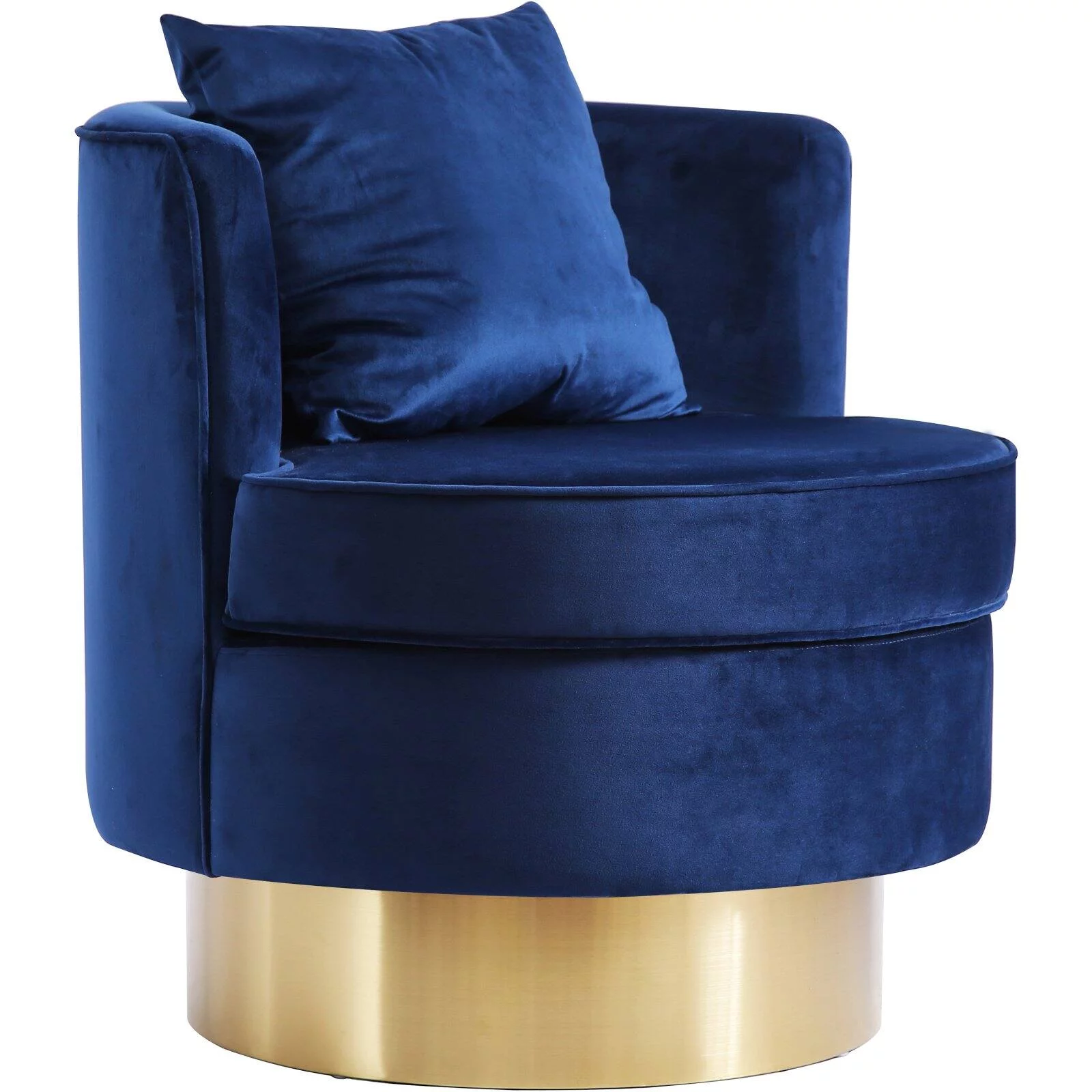 Meridian Furniture Kendra Cognac Velvet Swivel Accent Chair